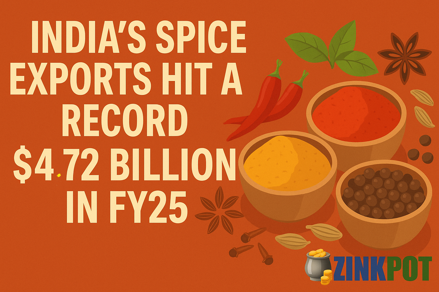 India’s spice exports hit a new high of $4.72 billion in 2024-25 on strong demand 